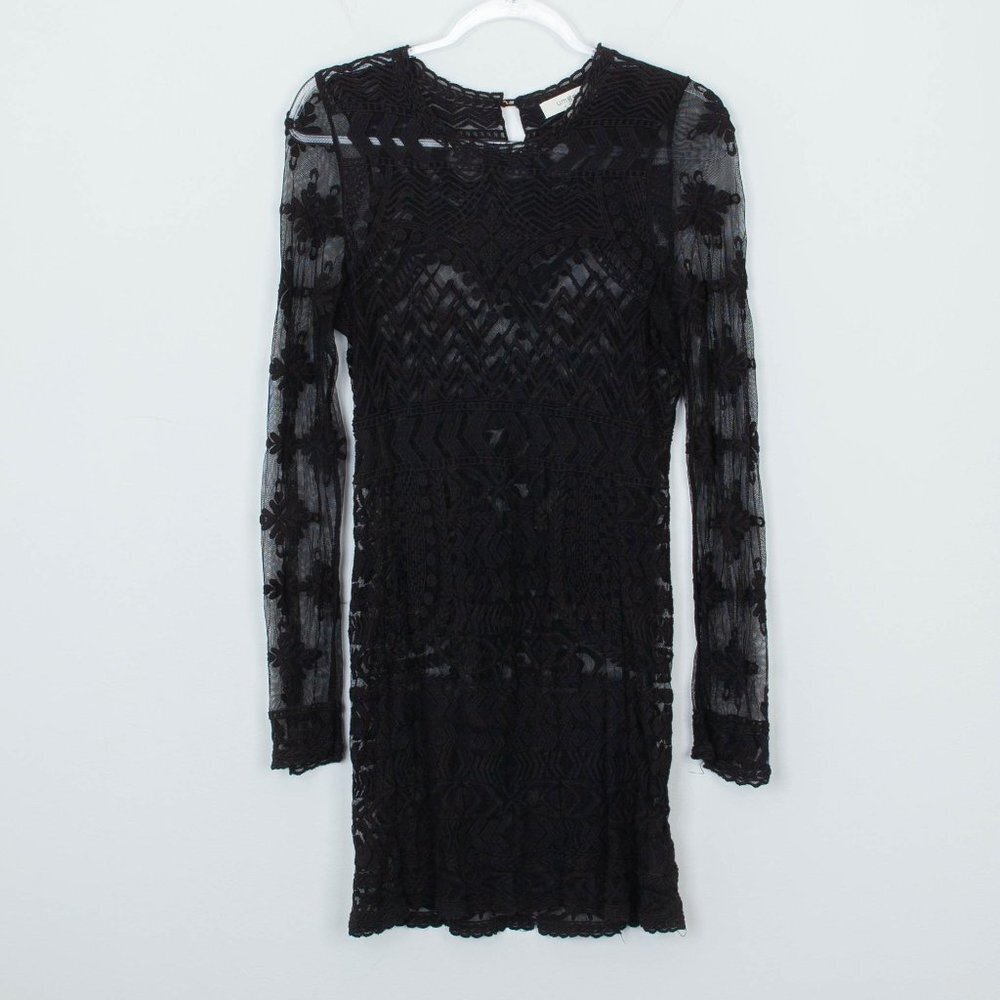 Umgee USA Black Lace Long Sleeve Dress Women's Size Small‎